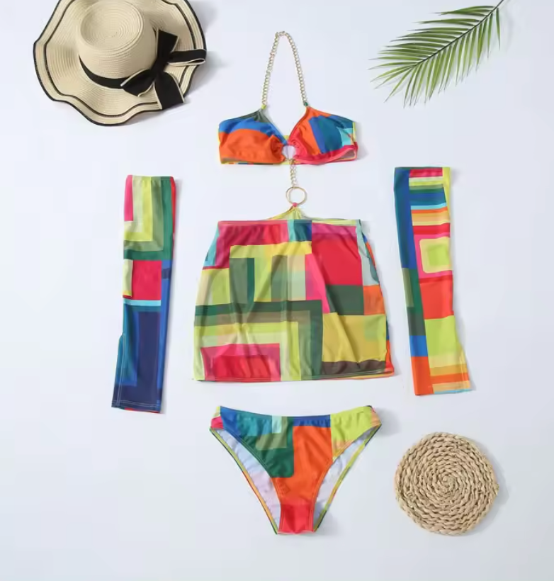 Nayeli® | Bikini Set With Skirt And Sleeves