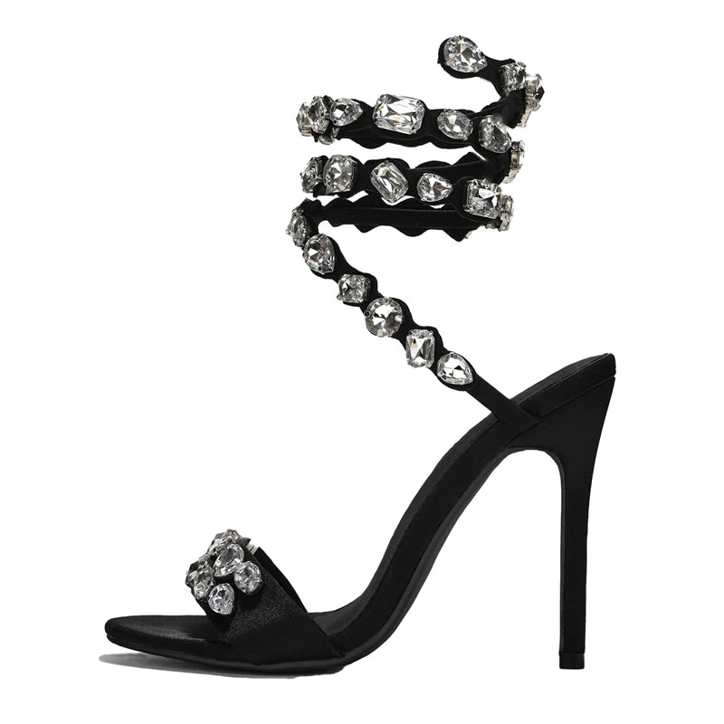 Crystal Back Strap Sandals for Summer