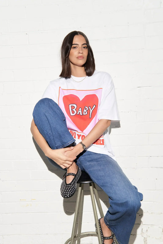 Food Graphic Grunge Oversized T-shirt