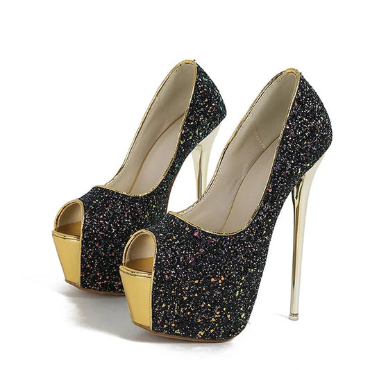 Peep Toe Extreme High Heels for Party Nightclub Stripper Pole Dancing