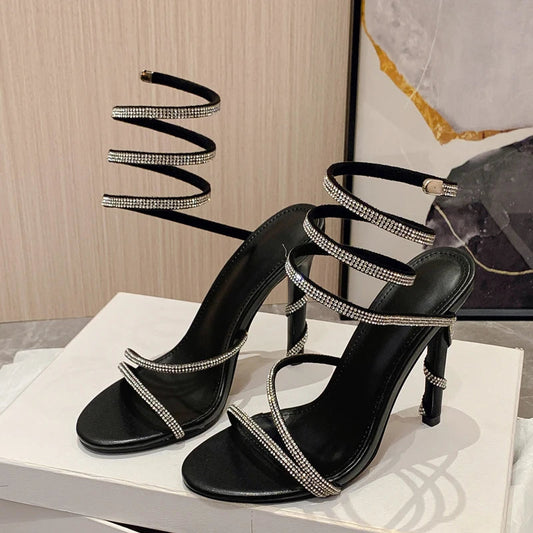 Crystal String Bead Sandals for Women's Summer Fashion