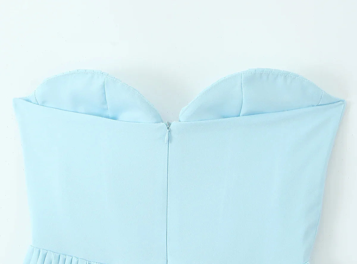 Chest With Pad Corset style Strapless Dress