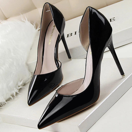 Patent Leather High-heels Classic Pumps for Women Wedding Shoes