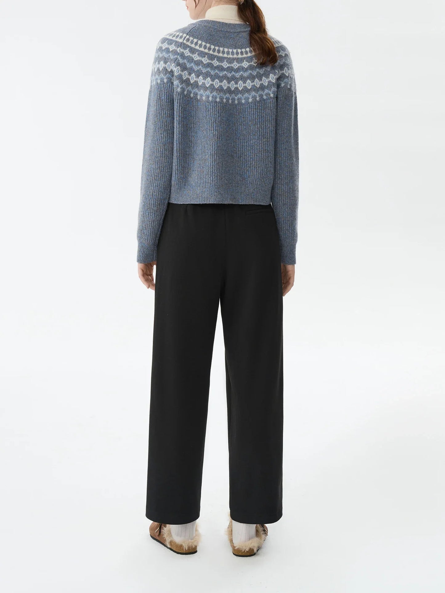 Vintage Jacquard Knit Winter Cardigan