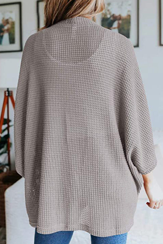 Solid Half Sleeve Wrap Cardigan