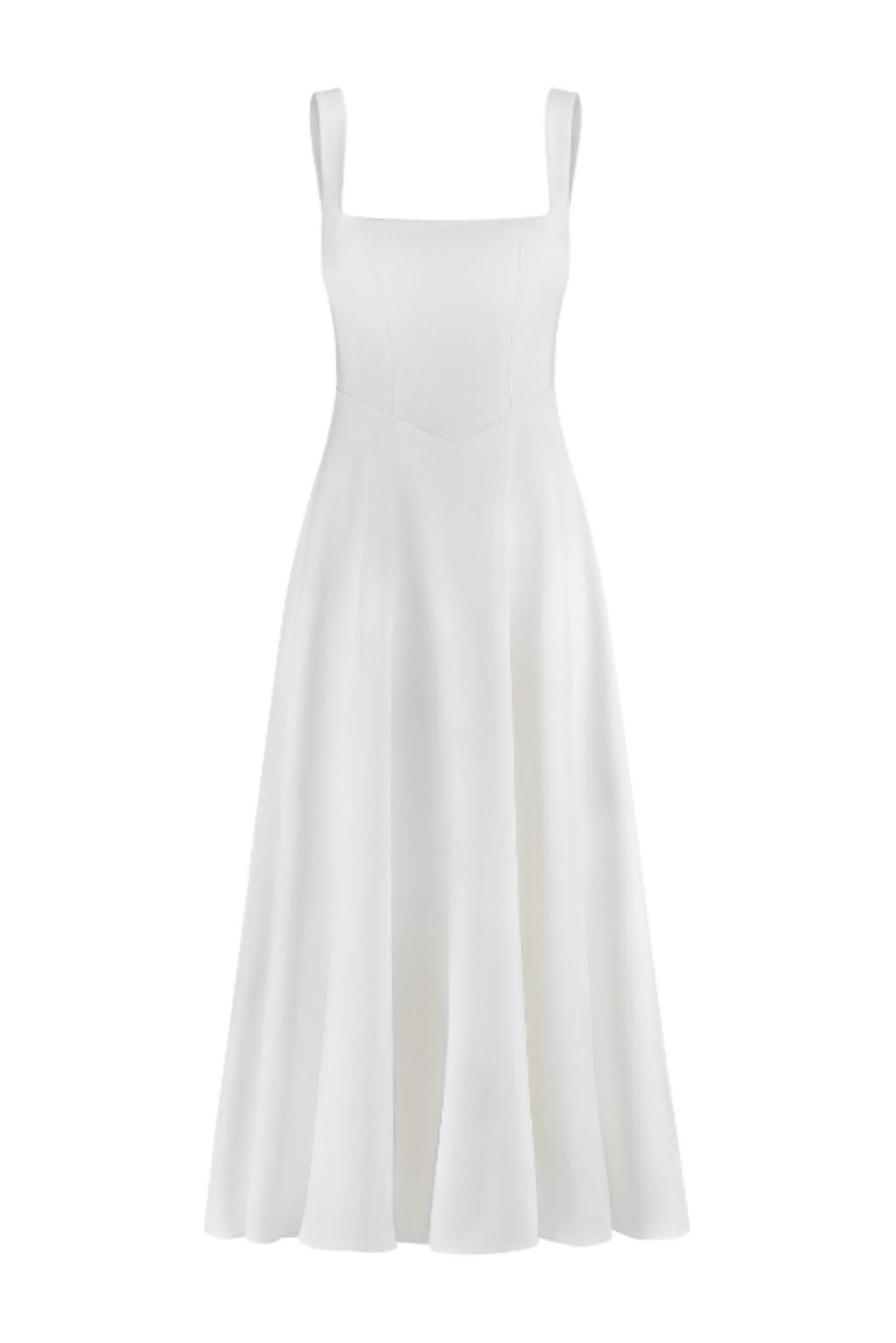 | Square Neckline Midi Dress