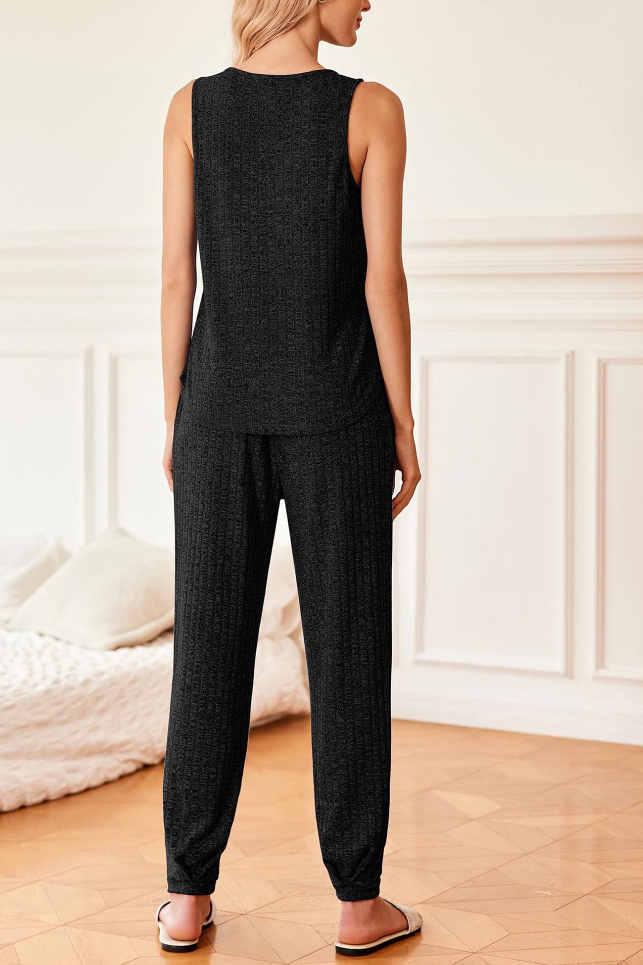 V Neck Tank Top Knit Suits