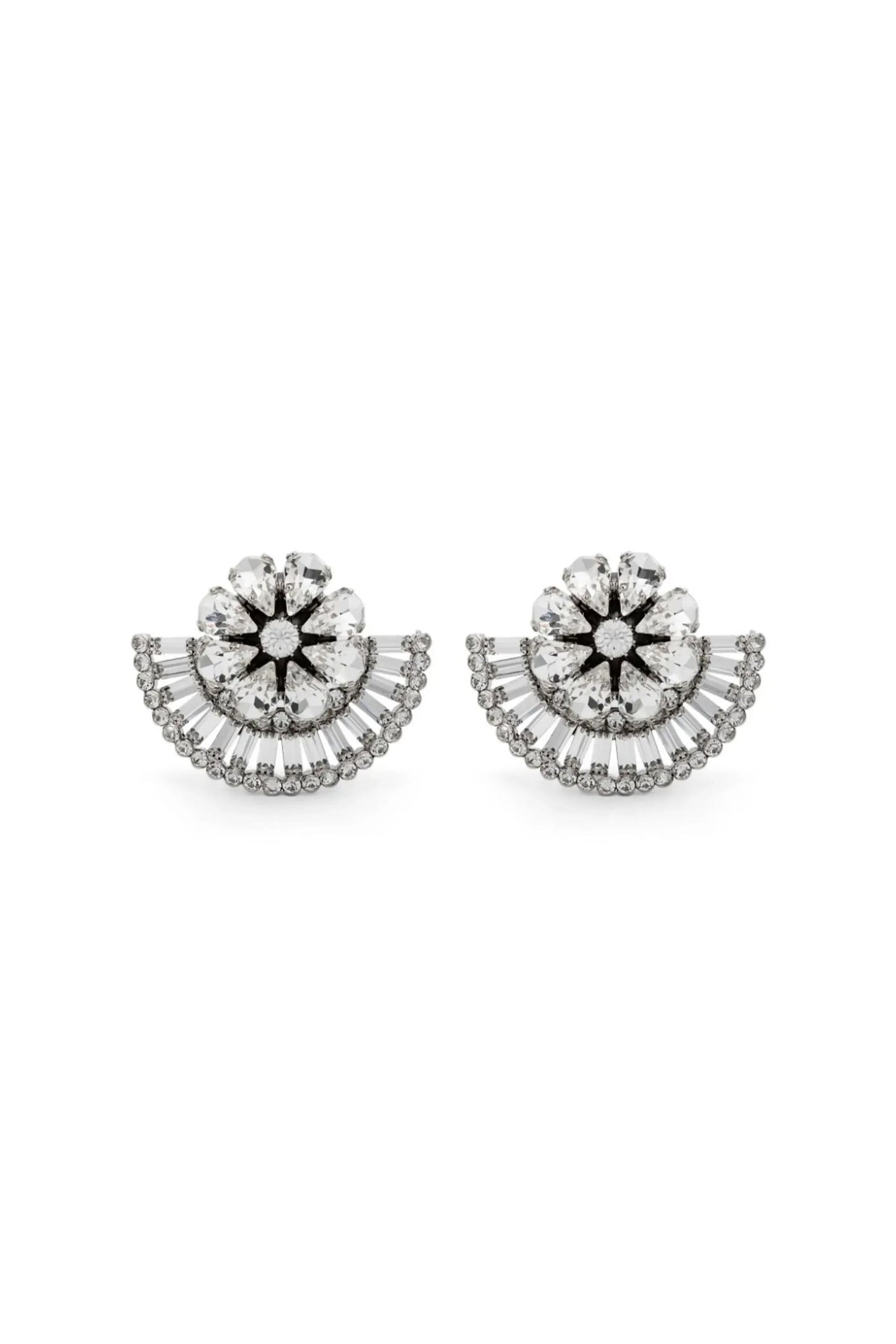Flower Shape Imitation Gemstone Rhinestone Ear Clip