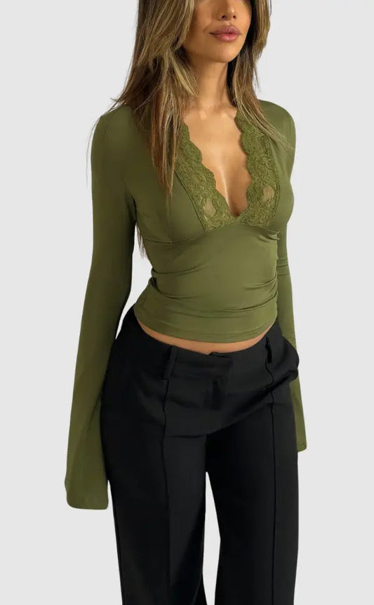Women's T Shirt With Lace