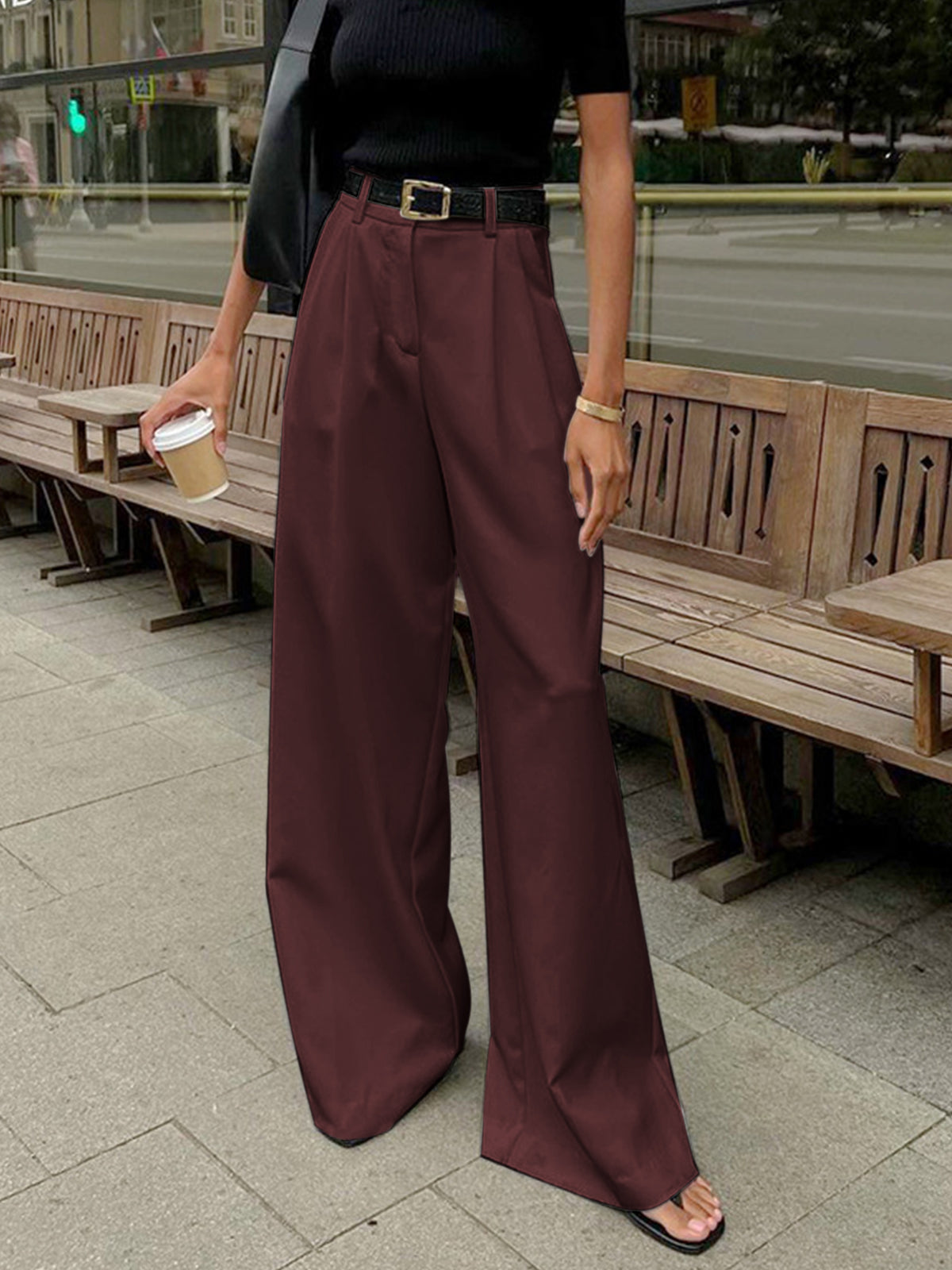 Women's Trousers Woven Fabric Regular Fit