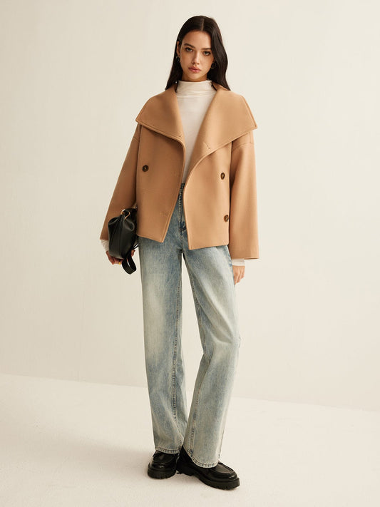 Womens Wool Coat Cropped