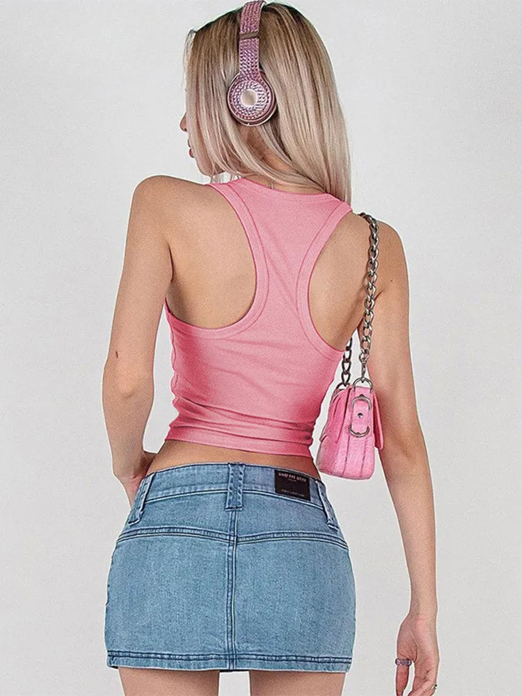 Contrast Breasted Knit Top