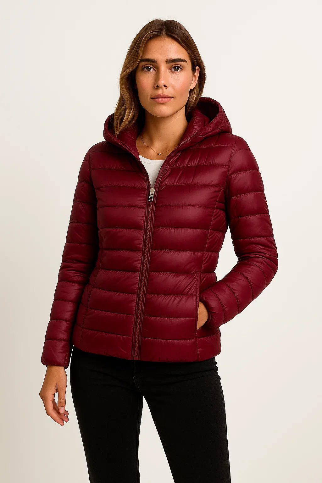 Down Puffer Jacket | Lightweight Hooded Design