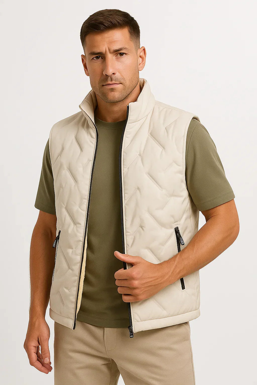 Men's Fleece-Lined Vest | Insulated Quilted Gilet | MONTAVIEL Maison