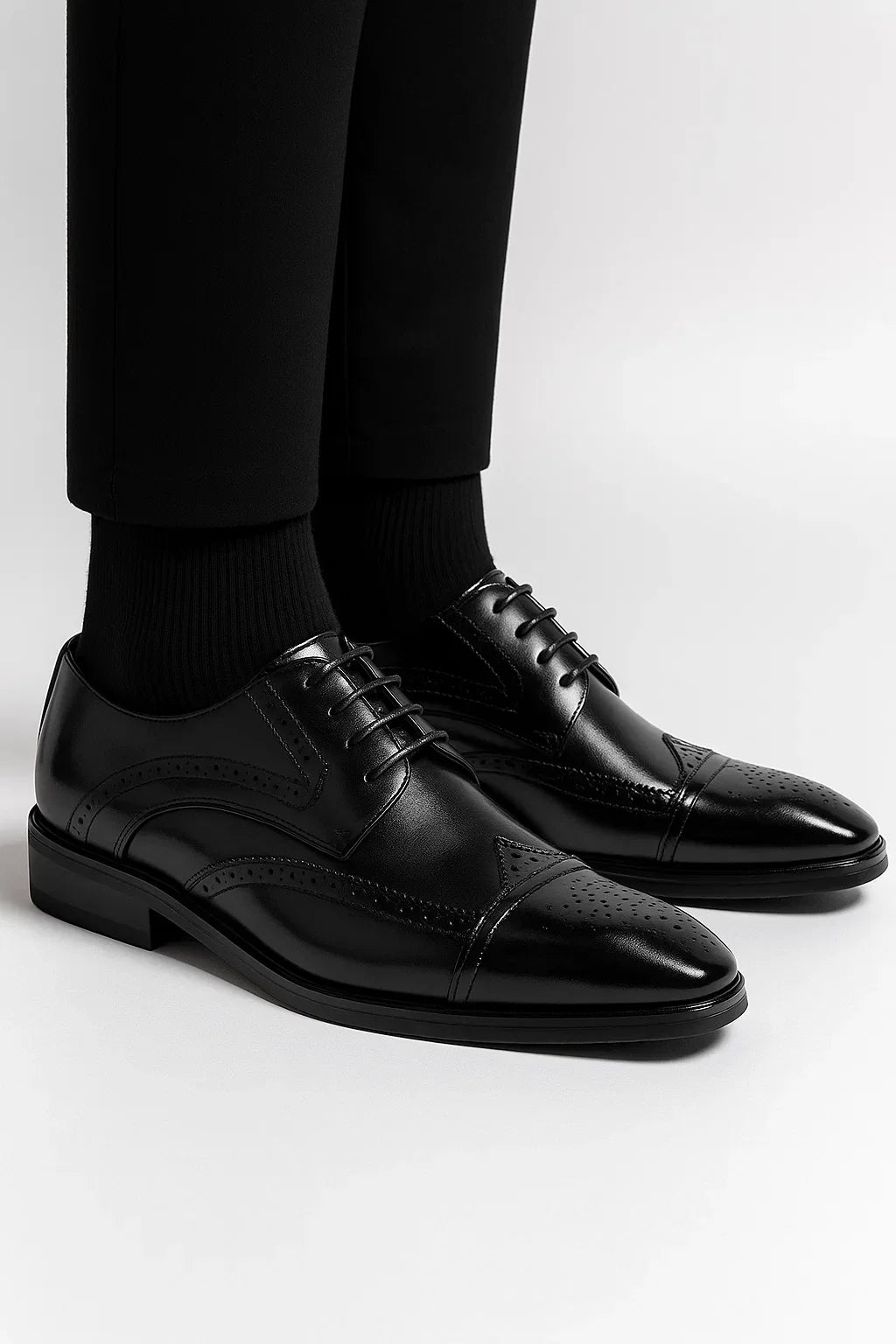 Men's Brogue Oxford Shoes | Polished PU Leather | Maison Collection