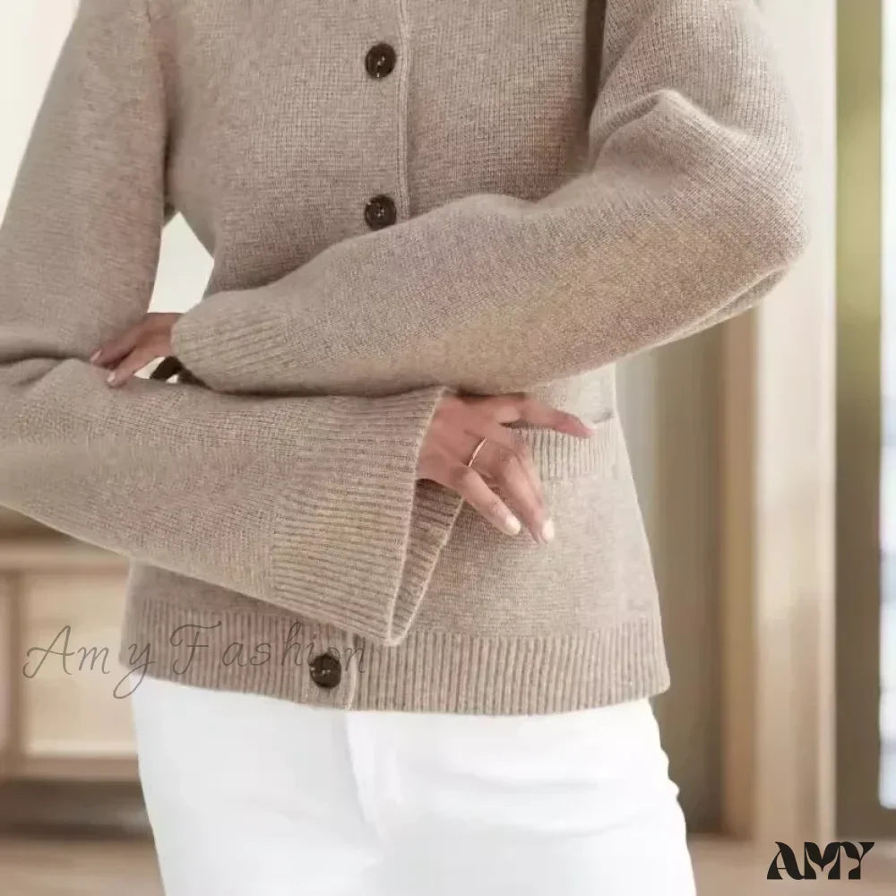 Autumn Knit Black Flare Sleeve Elegant Casual Winter Warm Sweater