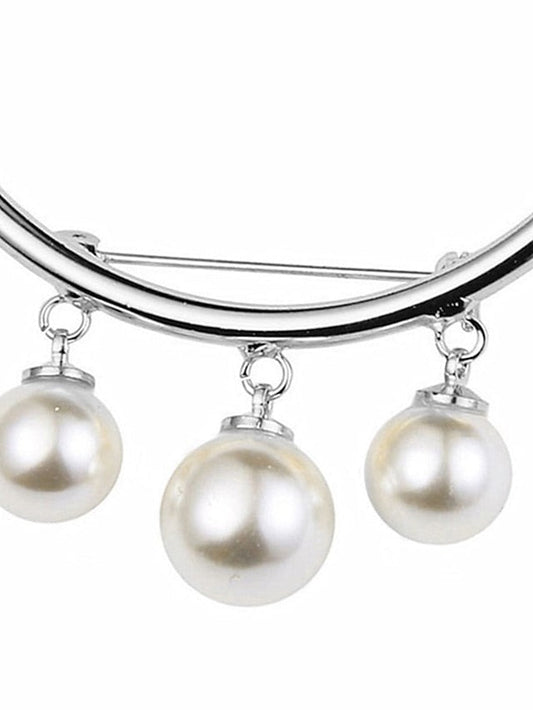 Brooches Classic Stylish Simple Brooch Jewelry Silver Gold For Daily Holiday for Women