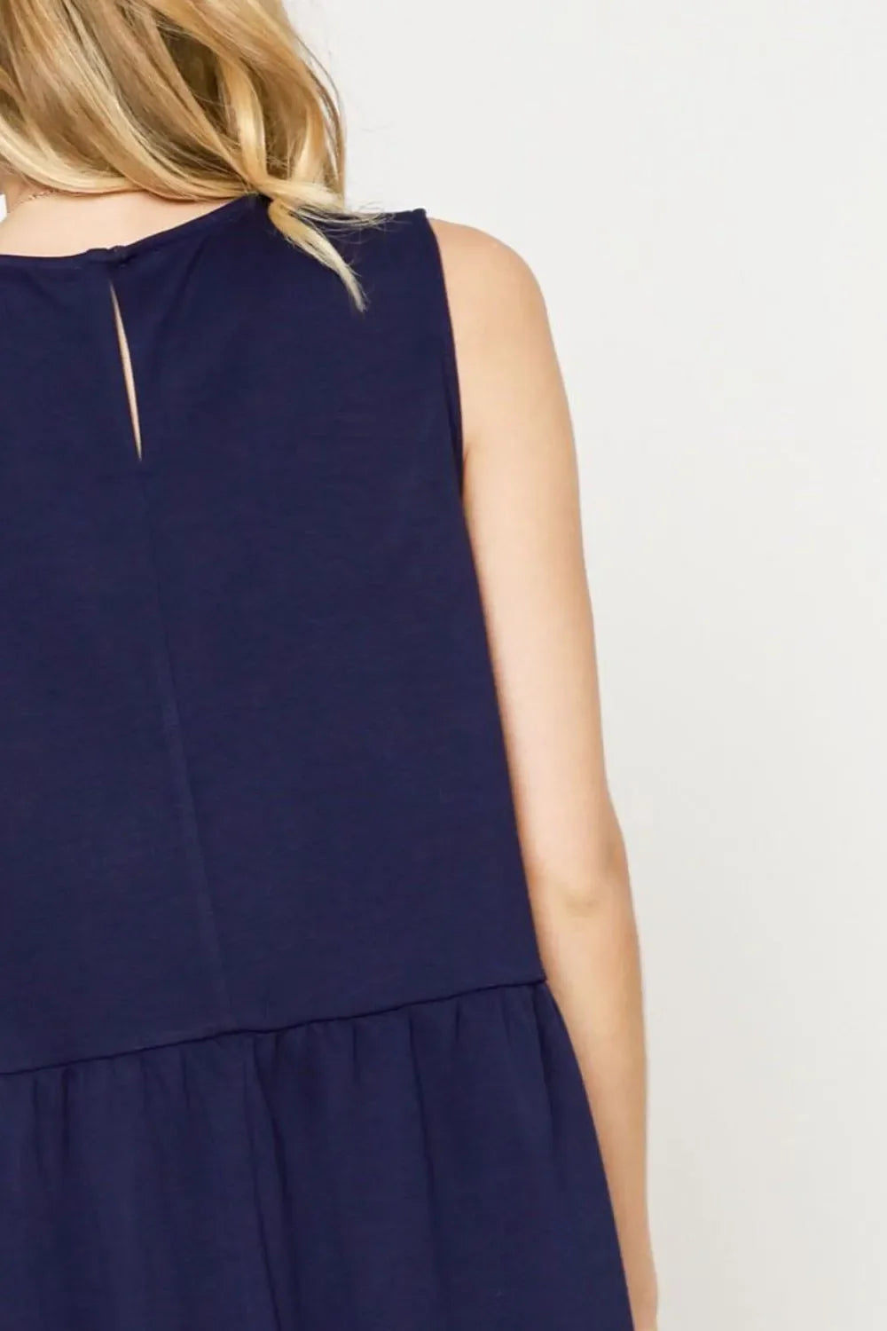 Navy Bow Tank Dress