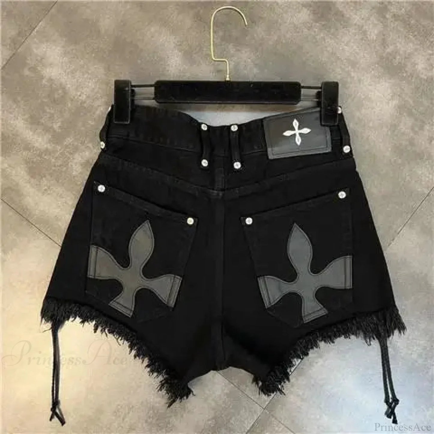 Bandage Tall Waist Denim Short