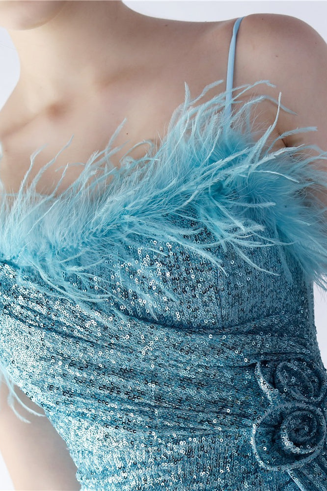| Feather Embellished Maxi Dress