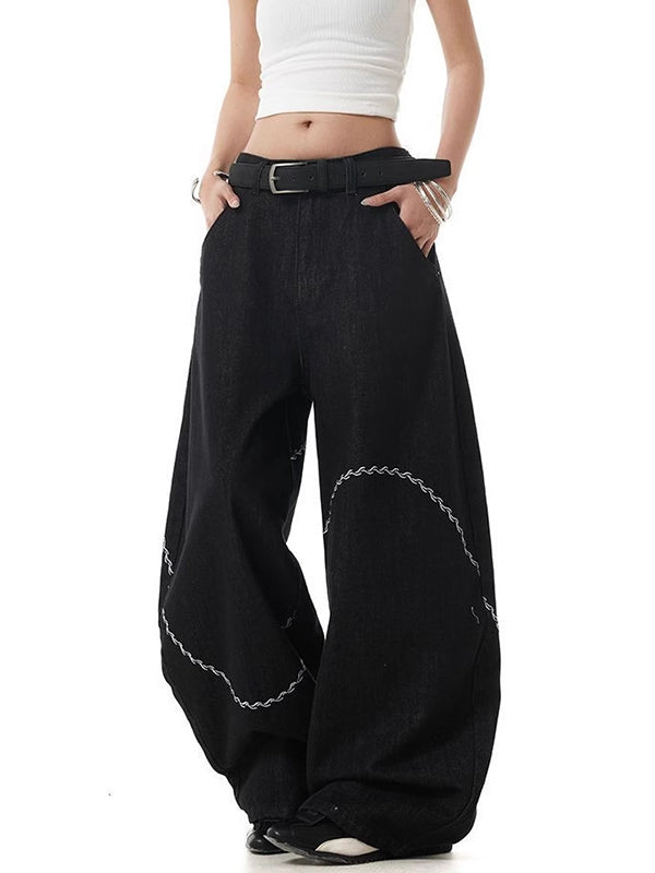 Embroidery Design Sense Boyfriend Jeans