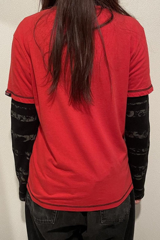 Vintage Patchwork Print T-Shirt