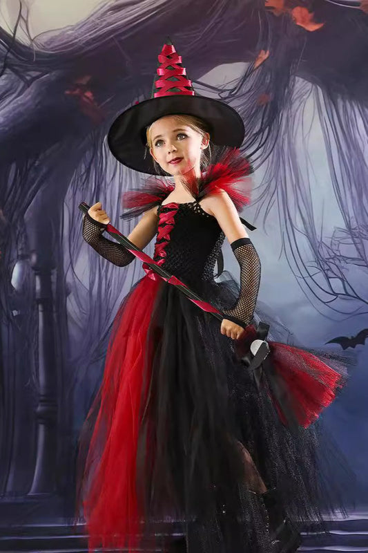 Tulle Witch Dress Kid Halloween Costume