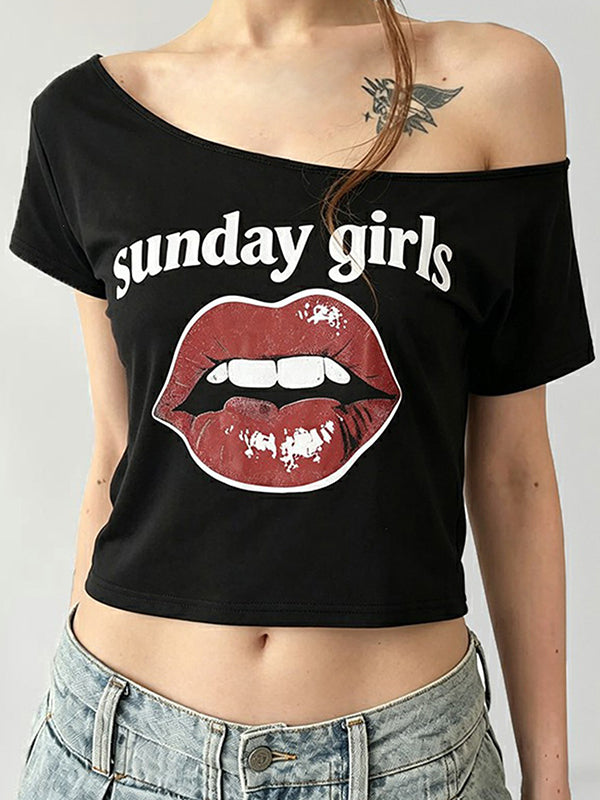 Custom Lettering Print Short Sleeve
