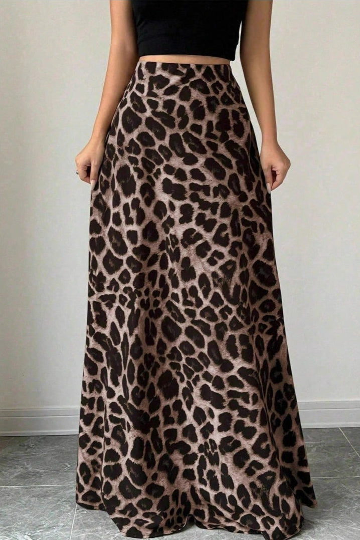 Sexy High Waist A Line Maxi Skirt