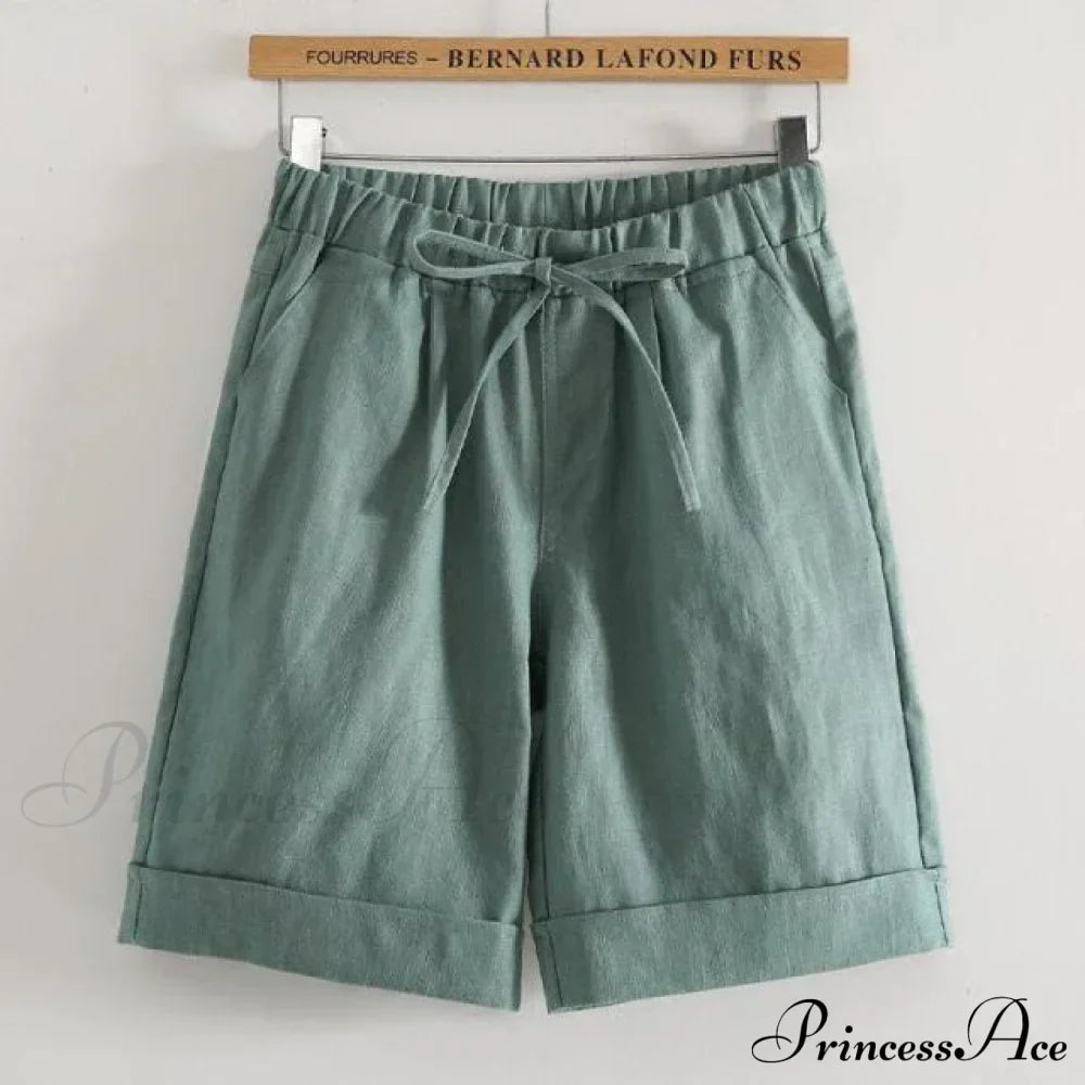 Fashion Elastic Waist Loose Shorts