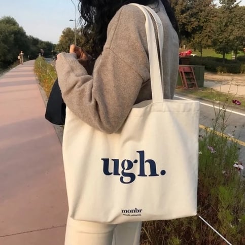 Sign Large Canvas Tote Bag