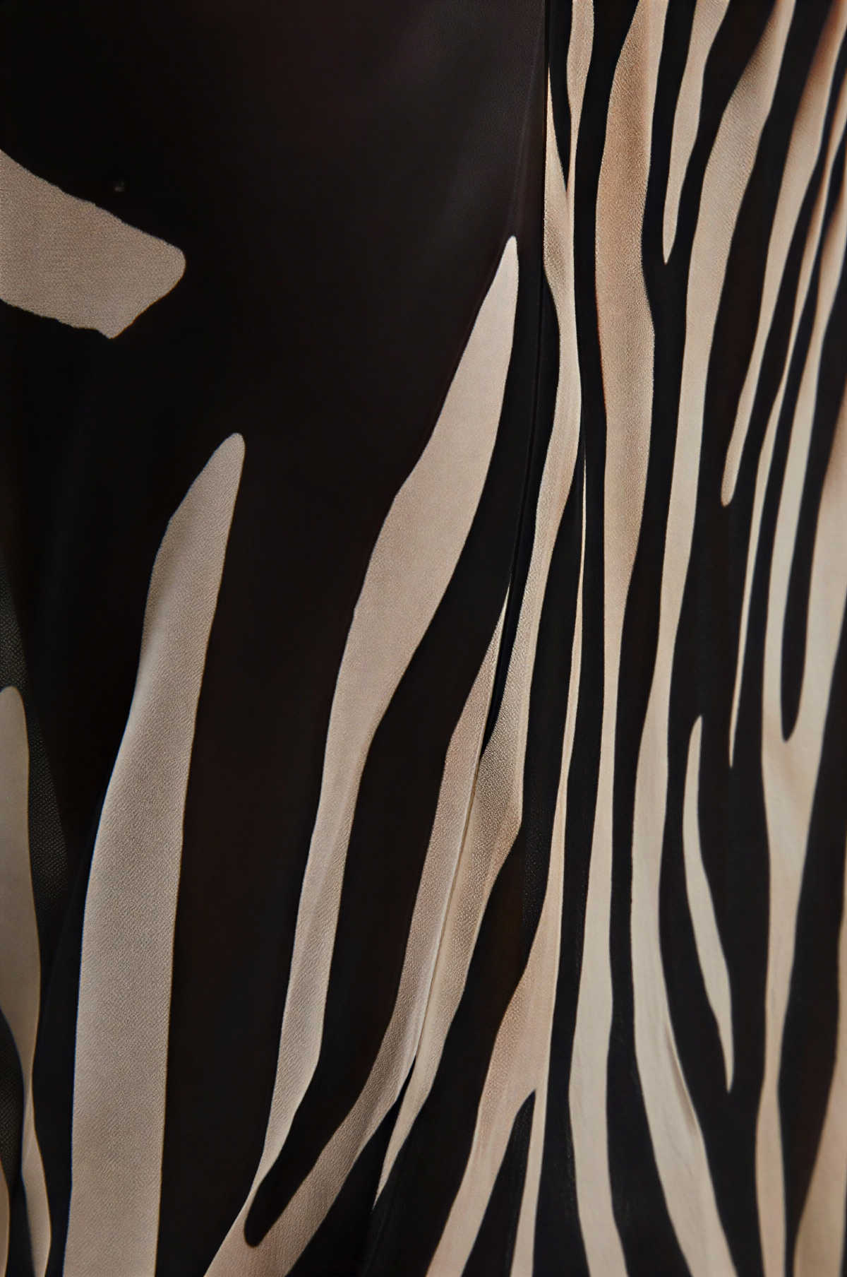 Chiffon Colorblock Animal Print Maxi Dress