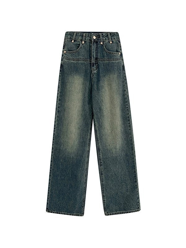 Patchwork Straight Boyfriend Jeans