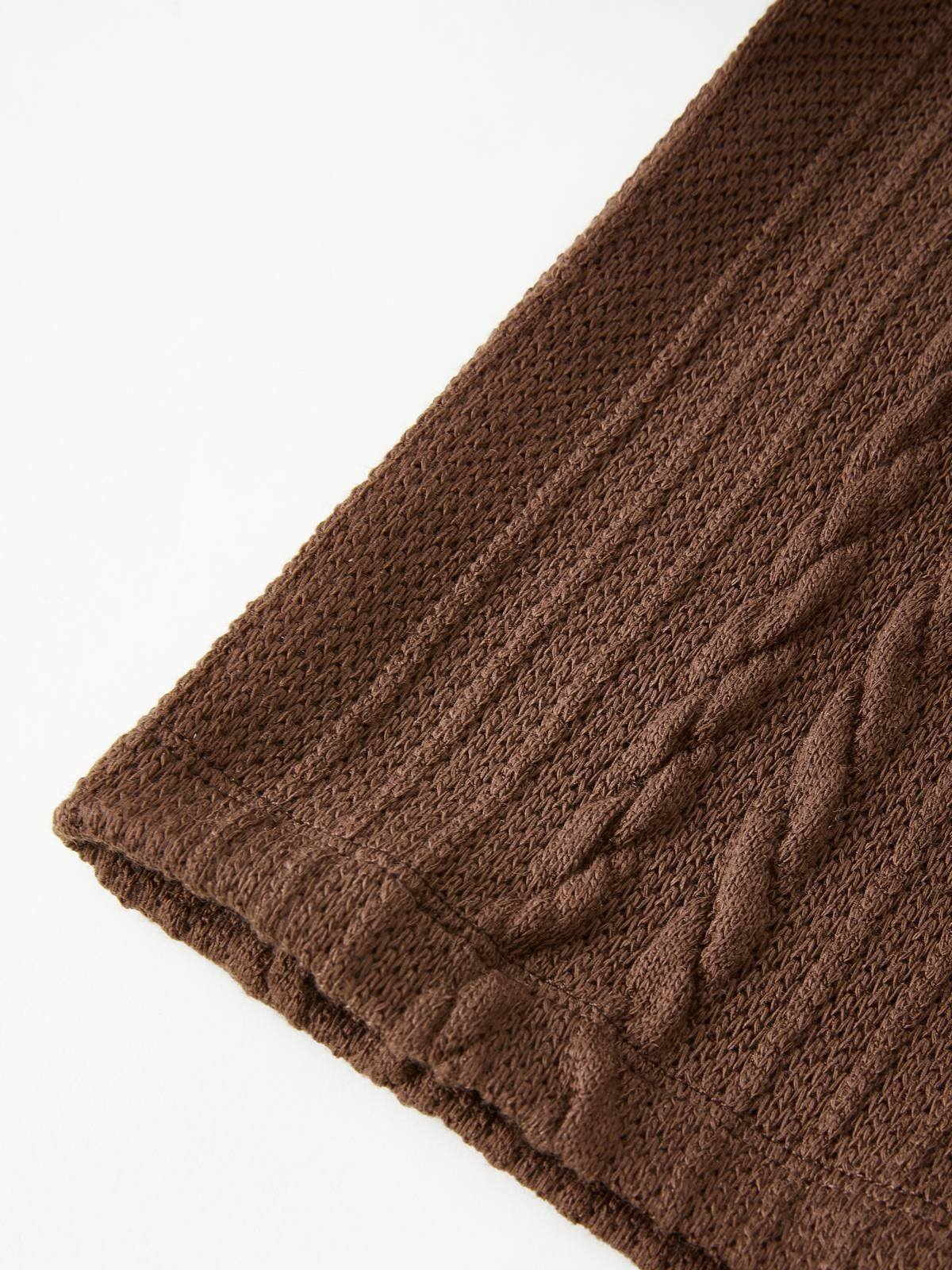 Vintage V Neck Cable Knit Top