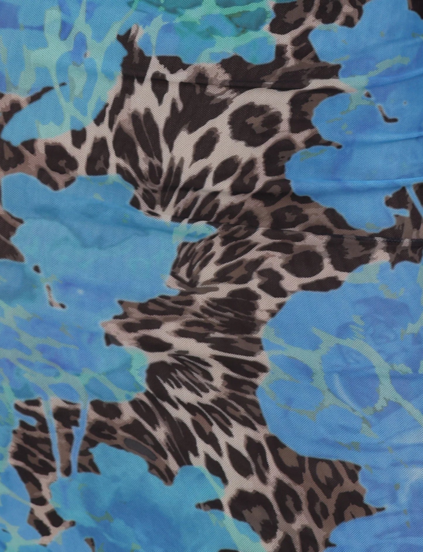 Arlette Radiant Floral Maxi Dress - Blue Leopard