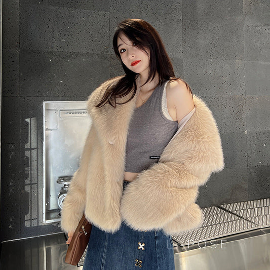 Brisa Plush Faux Fur Coat