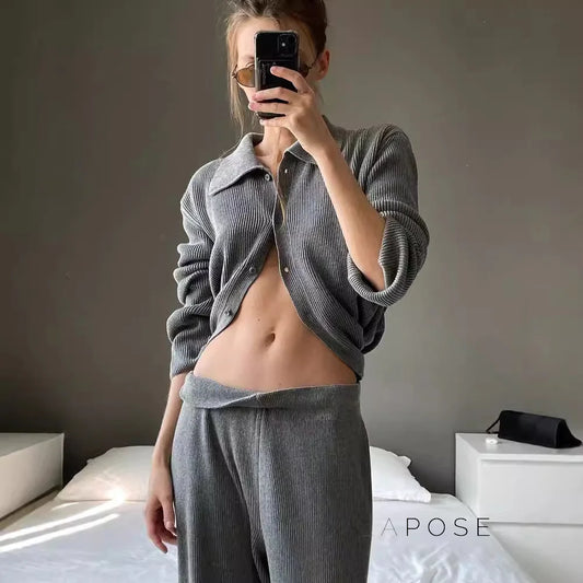 Elliana Lapel Lounge Set