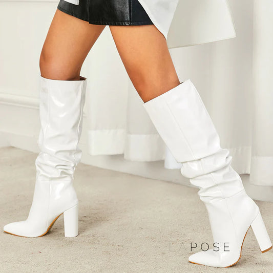 Emree Patent Block Heel Boots