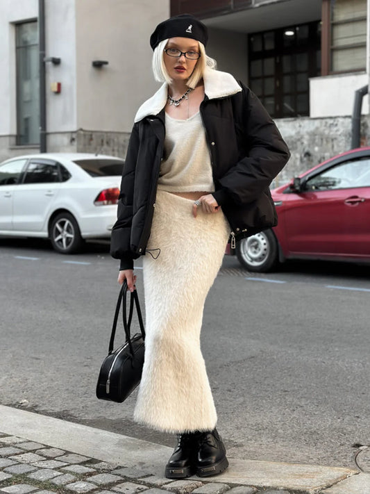 Isadora Faux Fur Maxi Skirt