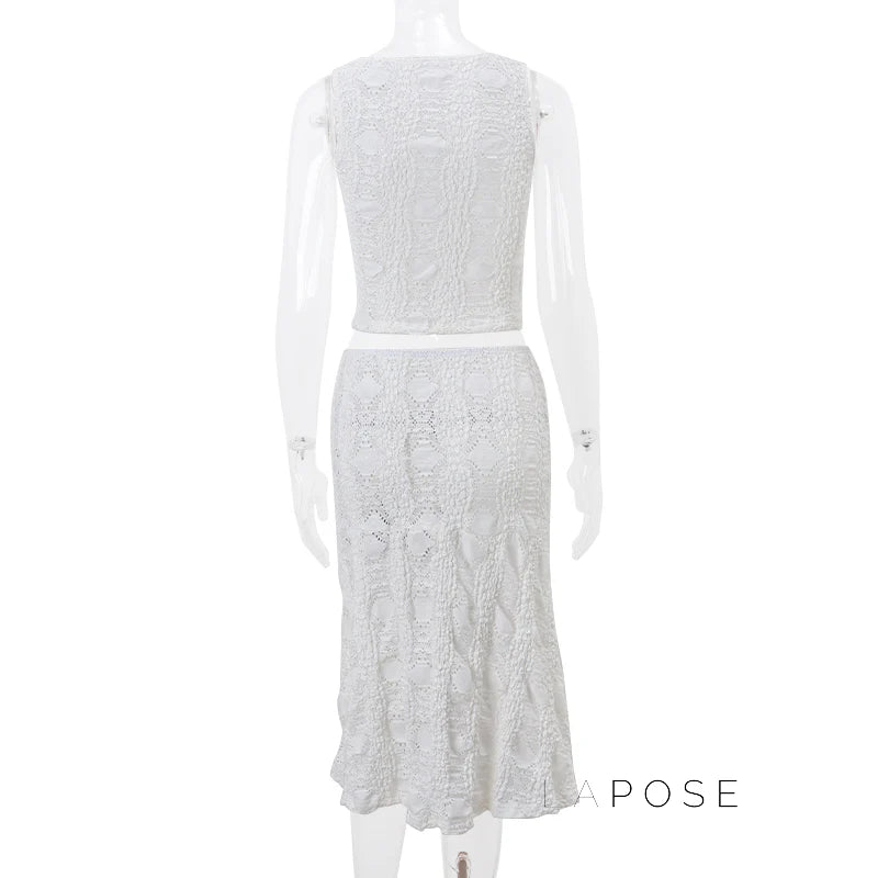 Quetzaly Crochet Skirt Set