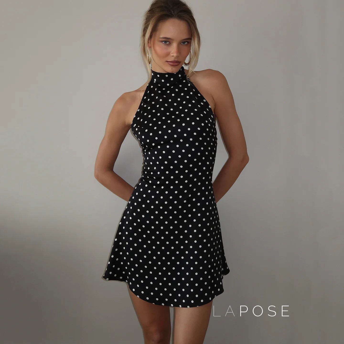 Vanessa Halter Polka Dot Mini Dress