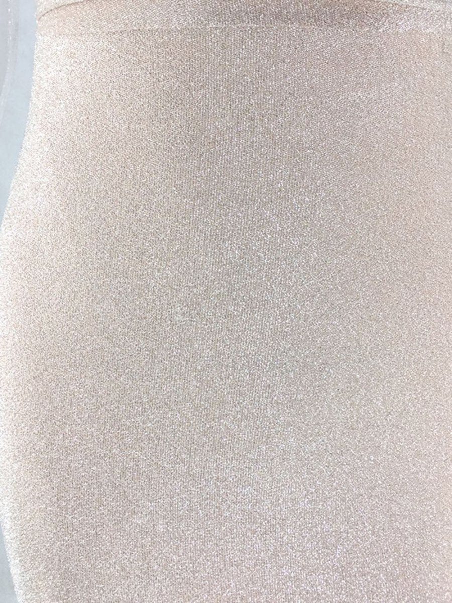 Glitter Halter Deep V-Neck Plunging Bodycon Mini Dress