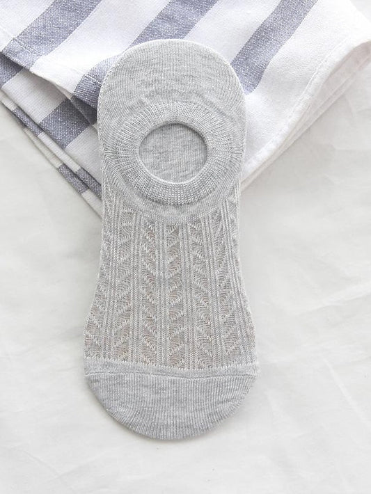 socks women spring and summer new glass silk ladies non-slip invisible socks cotton hollow mesh air conditioning socks boat socks women for Women