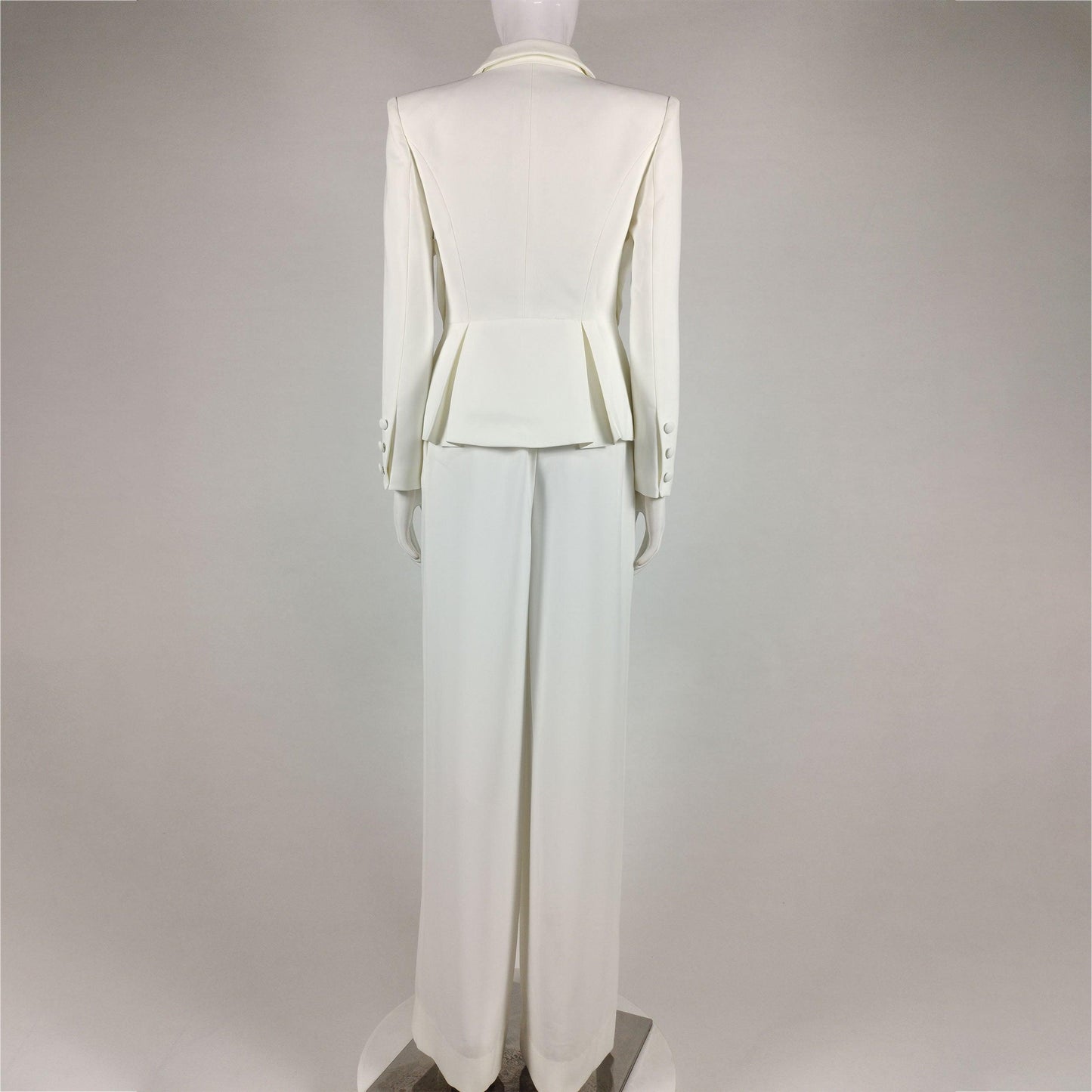 KittenAlarm - Lucinda Long Sleeve Collared Side Cut Out Top & Side Slit Pants Set