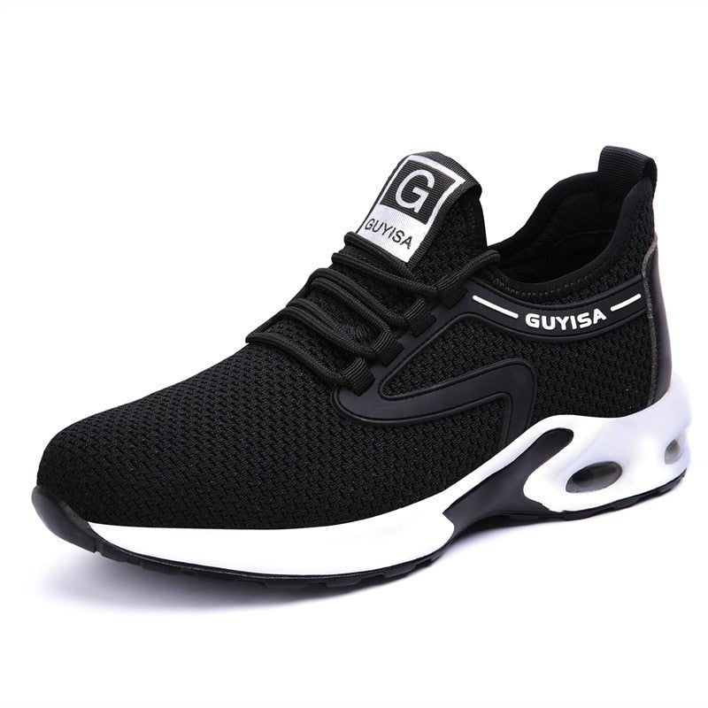 Women's Black Non-Slip Athletic Sneakers – Steel Toe Safety Work Trainers