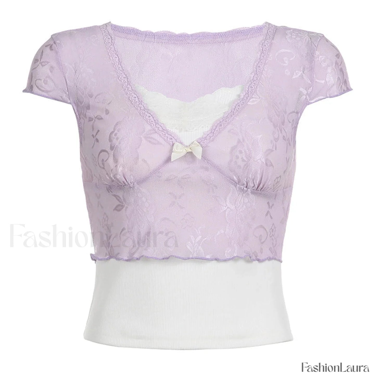 Patchwork Lace Crop Top