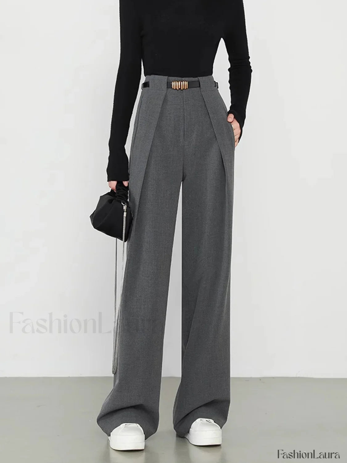 Plain Pockets Straight Pants
