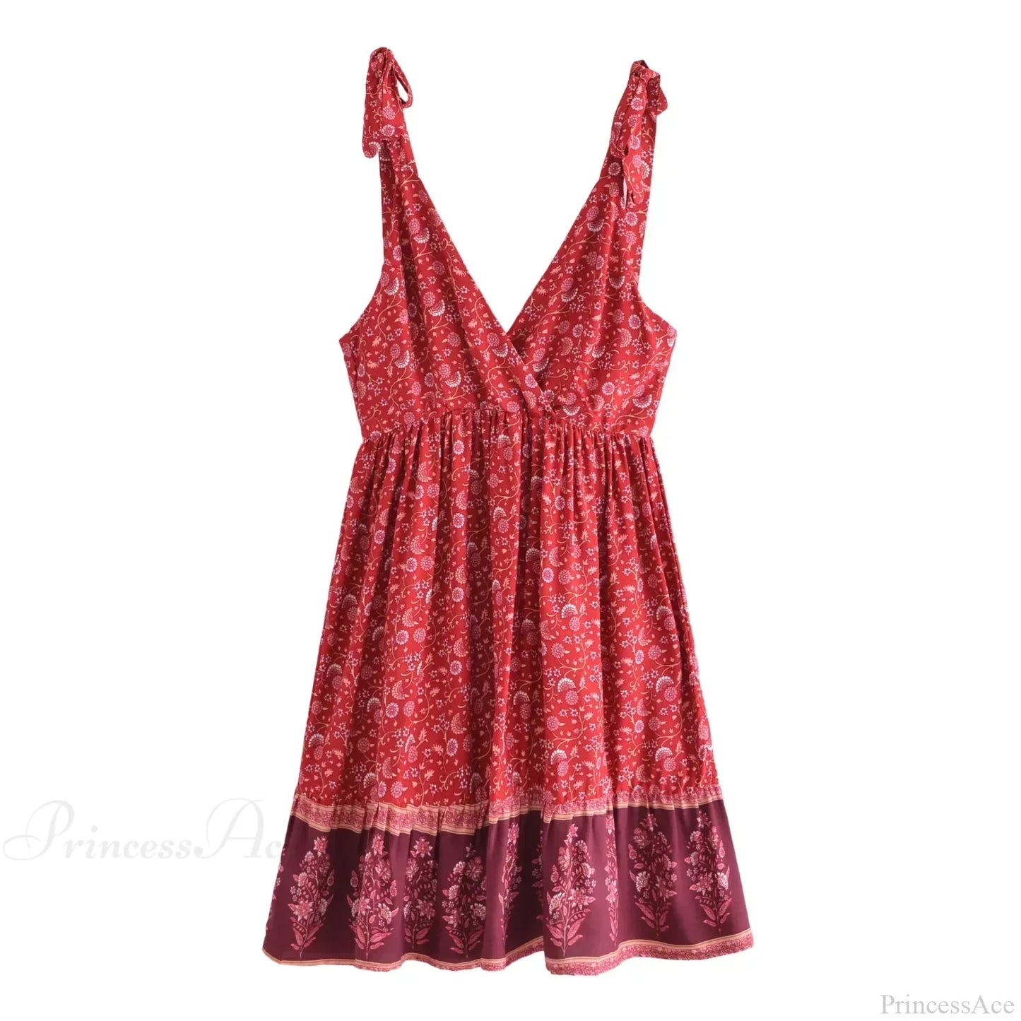 Sexy Deep V-neck Sleeveless Strapless Mini Boho Dress
