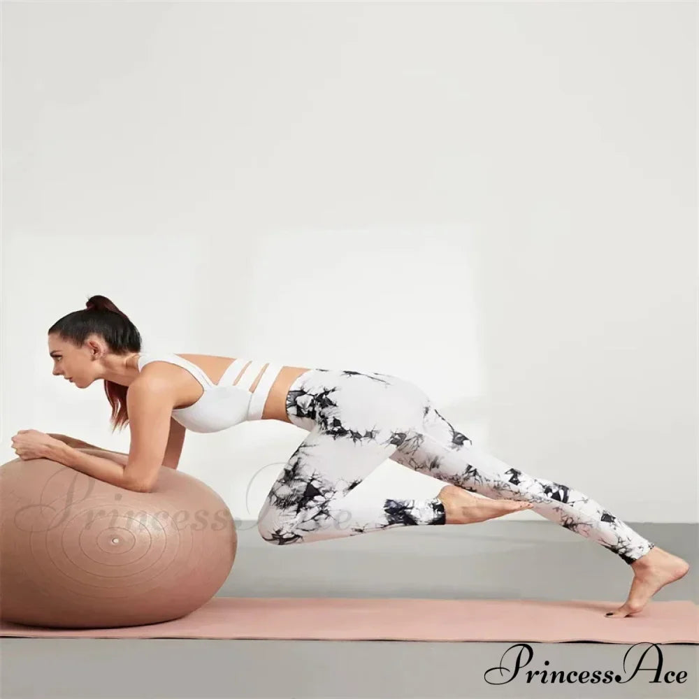 Sexy High Waist Push Up Tie-dye Seamless Fitness Workout Leggings
