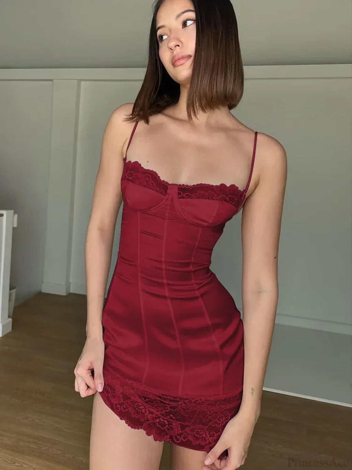 Sleeveless Lace Patchwork Bodycon Vacation Dress
